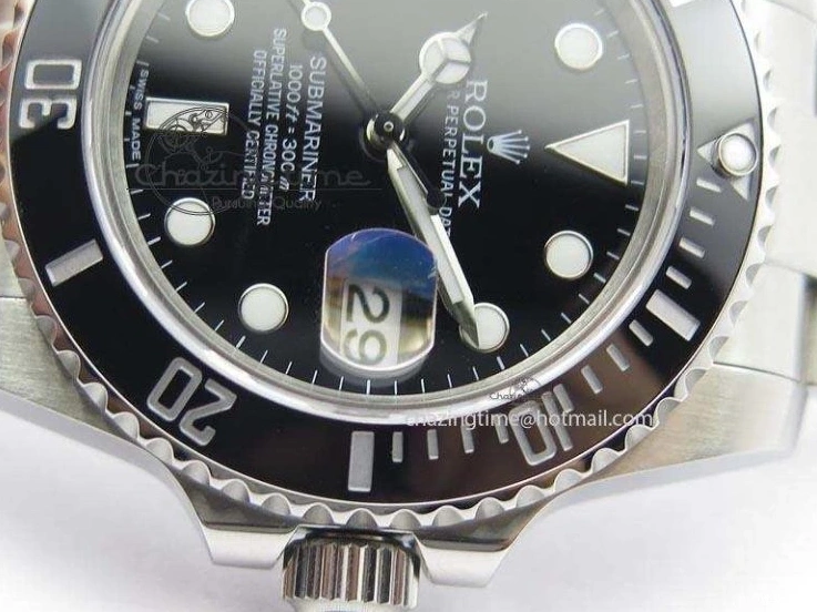 Black ETA2836 Submariner SS Maker Best BP Swiss Dial SS Edition 0416